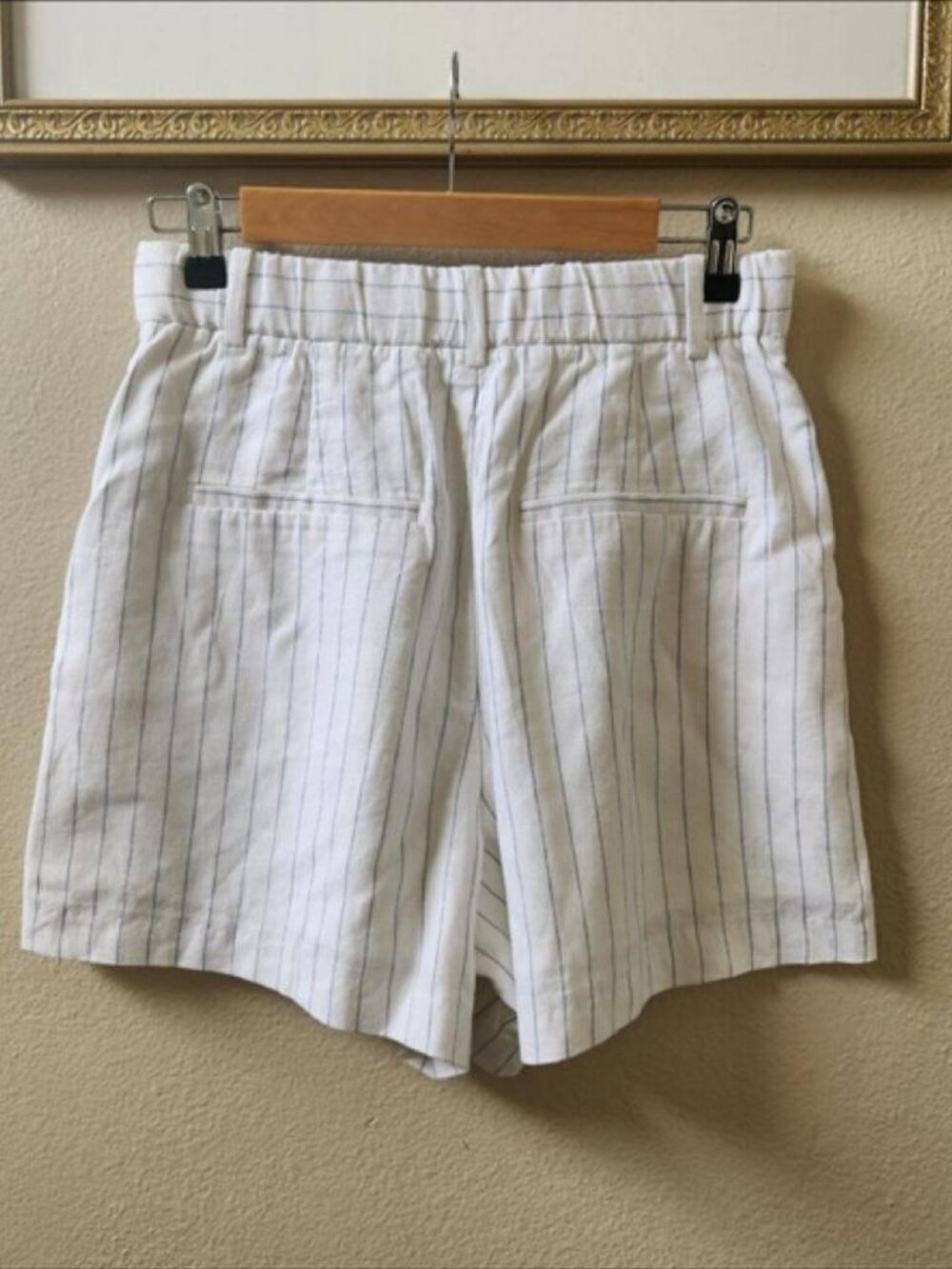 ABERCROMBIE & FITCH ultra high rise linen blend shorts (2R/26)
